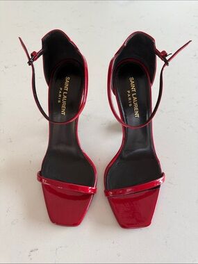 Saint Laurent Opyum patent leather sandals